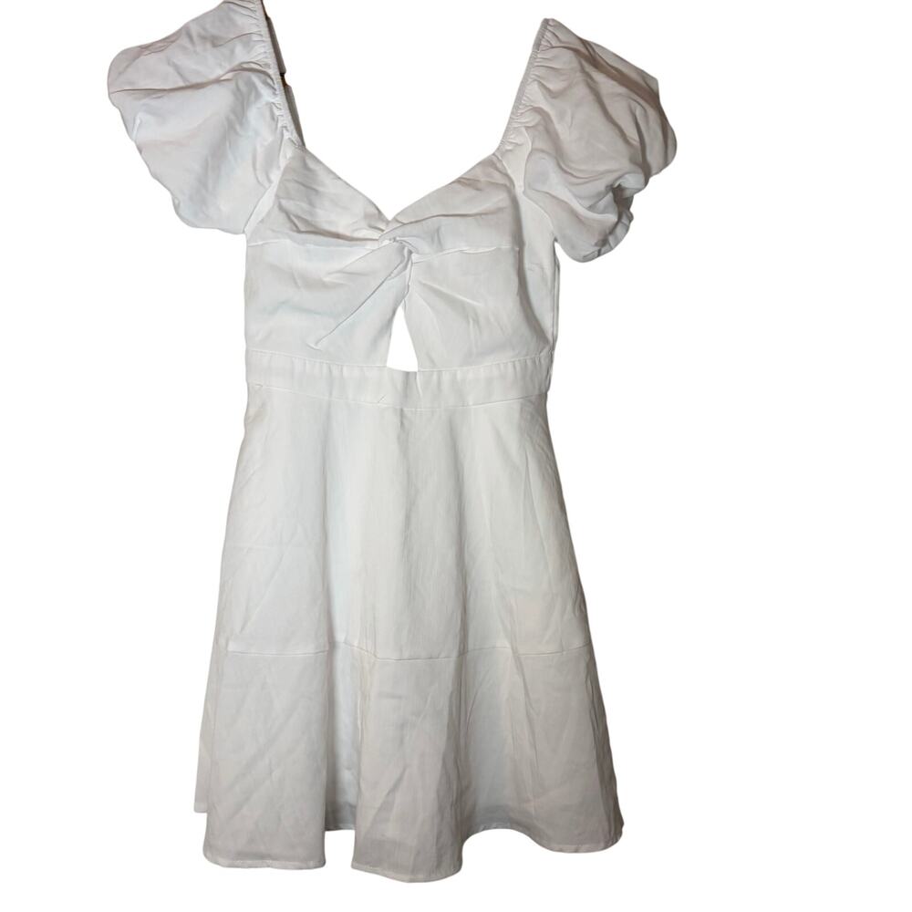 NWT Trixxi white keyhole off shoulder dress. Size S.  Wedding rehearsal shower